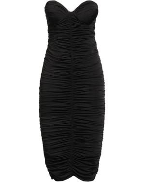 ACTUALEE Midi Dress Rayon, Nylon, Elastane - Black