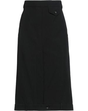 Sportmax Midi Skirt Virgin Wool, Polyamide - Black