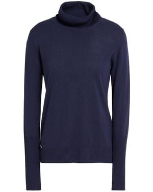 Manila Grace Rollkragenpullover - Blau