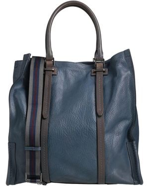 The Bridge Handbag Leather - Blue