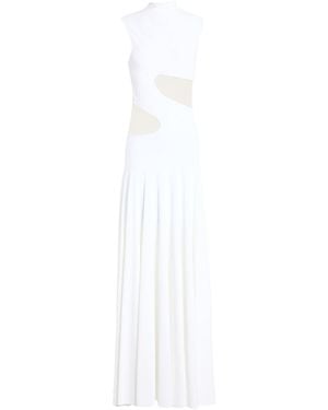 Alaïa Maxi Dress Viscose, Polyester - White