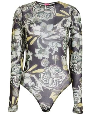 Franco Ferrari Military Bodysuit Polyester, Elastane - Gray