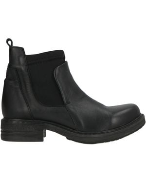 BUENO Ankle Boots Soft Leather, Textile Fibers - Black