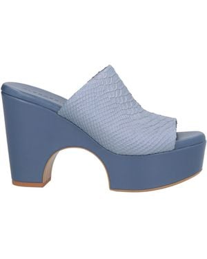 Robert Clergerie Sandals Leather - Blue