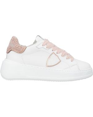 Philippe Model Trainers Leather, Textile Fibres - White