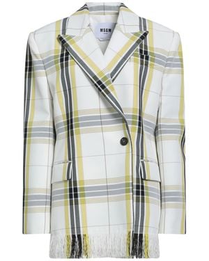 MSGM Blazer Polyester - White