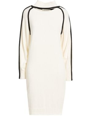 SIMONA CORSELLINI Mini Dress Polyamide, Wool, Viscose, Cashmere - Natural