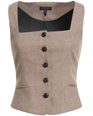 Rag & Bone Tailored Vests - Brown