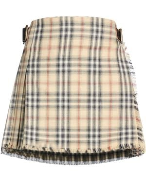 Burberry Mini Skirt Wool - Natural