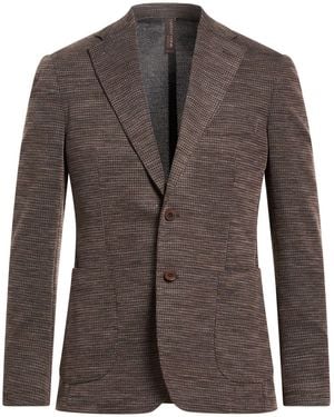 TWENTY-ONE by ANTONIO CARNEVALE Blazer Polyester, Virgin Wool, Elastane - Brown