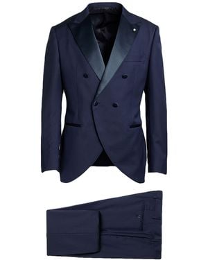 Luigi Bianchi Suit Wool - Blue