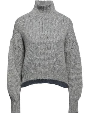 Roberto Collina Turtleneck Baby Alpaca Wool, Polyamide, Wool - Gray