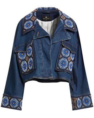 Etro Denim Outerwear Cotton, Elastane - Blue