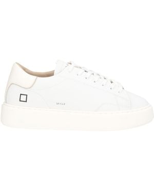 Date Sneakers Calfskin, Textile Fibers - Natural