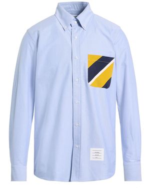 Thom Browne Sky Shirt Cotton, Silk - Blue