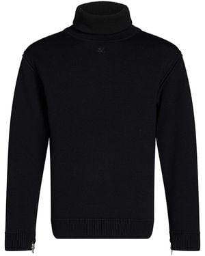 Courreges Rollkragenpullover - Blau