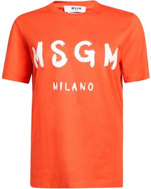 MSGM T-Shirt Cotton - Orange