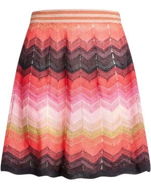 Missoni Mini Skirt Viscose, Polyamide, Metallic Fiber, Polyester - Red