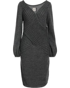 L'Autre Chose Midi-Kleid - Schwarz