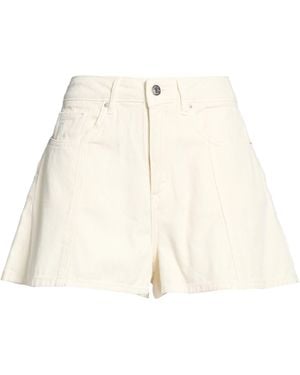 ARMANI EXCHANGE Cream Denim Shorts Cotton, Lyocell - Natural