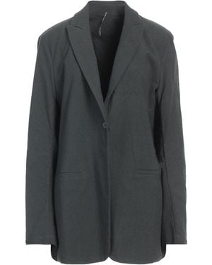 Masnada Charcoal Blazer Cotton - Gray