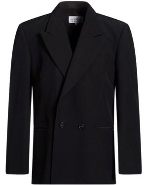 MM6 by Maison Margiela Blazer Polyester, Virgin Wool - Black