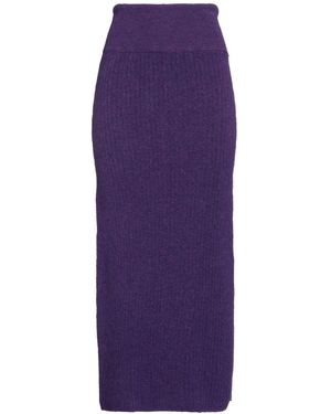 CESAR CASIER Maxi Skirt Polyamide, Wool, Alpaca Wool, Elastane - Purple