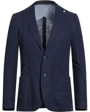 Barbati Blazer Linen, Viscose - Blue