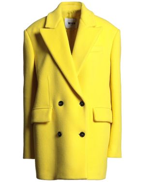 MSGM Coat Virgin Wool, Polyamide - Yellow