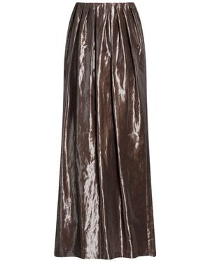 Brunello Cucinelli Maxi Skirt Linen, Cotton, Polyester - Brown