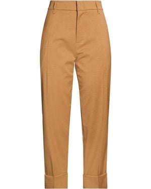 Tela Camel Trousers Polyester, Virgin Wool, Elastane - Natural