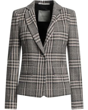 EMMA & GAIA Charcoal Blazer Polyester, Cotton, Polyamide, Elastane - Black