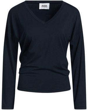Alpha Studio Midnight T-Shirt Viscose, Elastane - Blue