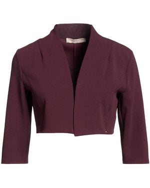 Rinascimento Burgundy Jacket Polyester, Elastane - Purple