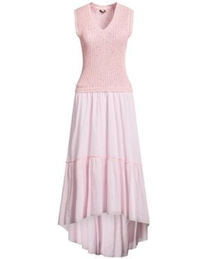Peserico Light Maxi Dress Cotton, Polyester - Pink