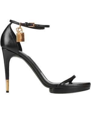Tom Ford Sandals Calfskin, Brass - Black