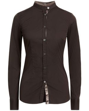 Aglini Dark Shirt Cotton, Polyamide, Elastane - Black