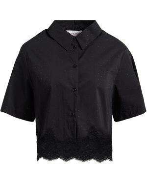 ERMANNO FIRENZE Shirt Cotton, Polyamide, Elastane - Blue