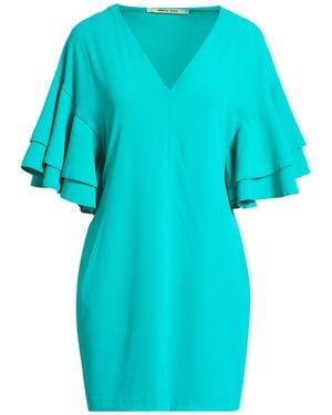 Angela Davis Mini Dress Polyester, Elastane - Blue