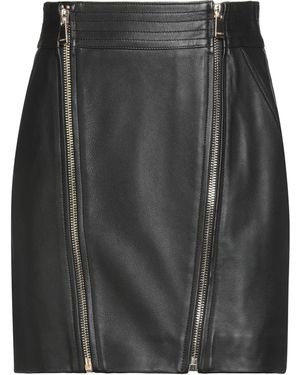 Pinko Mini Skirt Sheepskin - Black