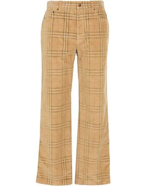 Burberry Trousers Cotton - Natural