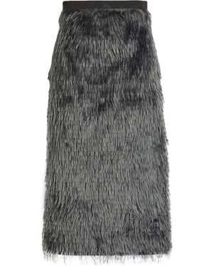 Bruno Manetti Midi Skirt Viscose, Silk - Gray