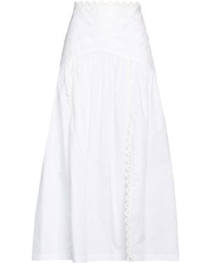 Sandro Maxi Skirt Cotton, Polyester - White