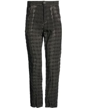 Nostrasantissima Charcoal Pants Cotton, Linen - Gray