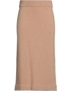 Cappellini By Peserico Midi Skirt Wool, Cashmere - Natural