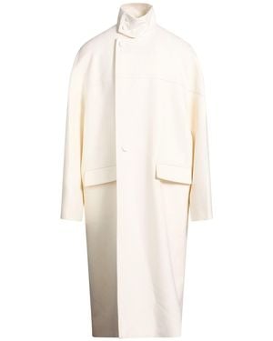 Valentino Garavani Cream Coat Virgin Wool, Silk - White