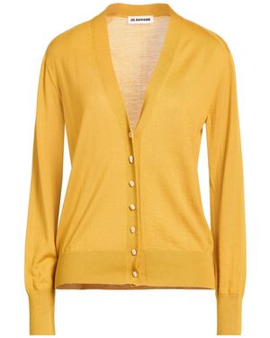 Jil Sander Cardigan Cashmere, Virgin Wool, Silk - Yellow
