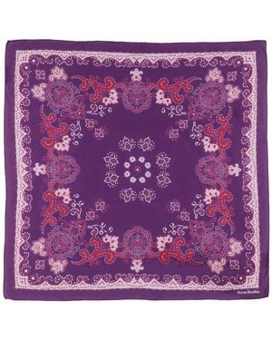 Acne Studios Scarf Cotton, Silk - Purple