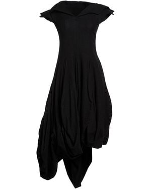 Yohji Yamamoto Maxi Dress Wool - Black