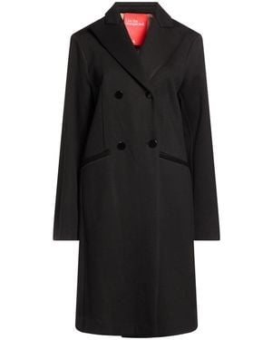 .., merci italia Coat Viscose, Polyurethane - Black
